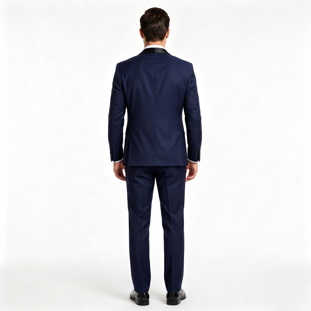 Menseventwear Fashion 3 Pieces Mens Suit Flat Shawl Lapel Tuxedos For Party (Blazer+vest+Pants)