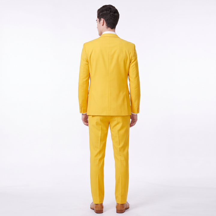 Menseventwear Fashion 3 Pieces Mens Suit Flat Notch Lapel Suits For Wedding (Blazer+vest+Pants)