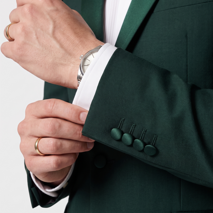 Menseventwear Formal 2 Pieces Mens Suit Flat Peak Lapel Tuxedos For Wedding (Blazer+Pants)