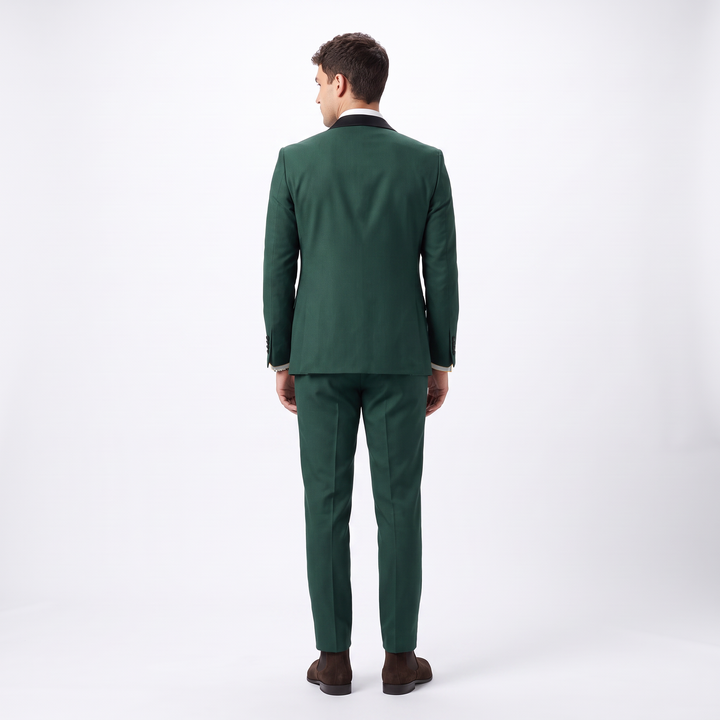 Menseventwear Fashion 3 Pieces Mens Suit Flat Shawl Lapel Tuxedos (Blazer+vest+Pants)