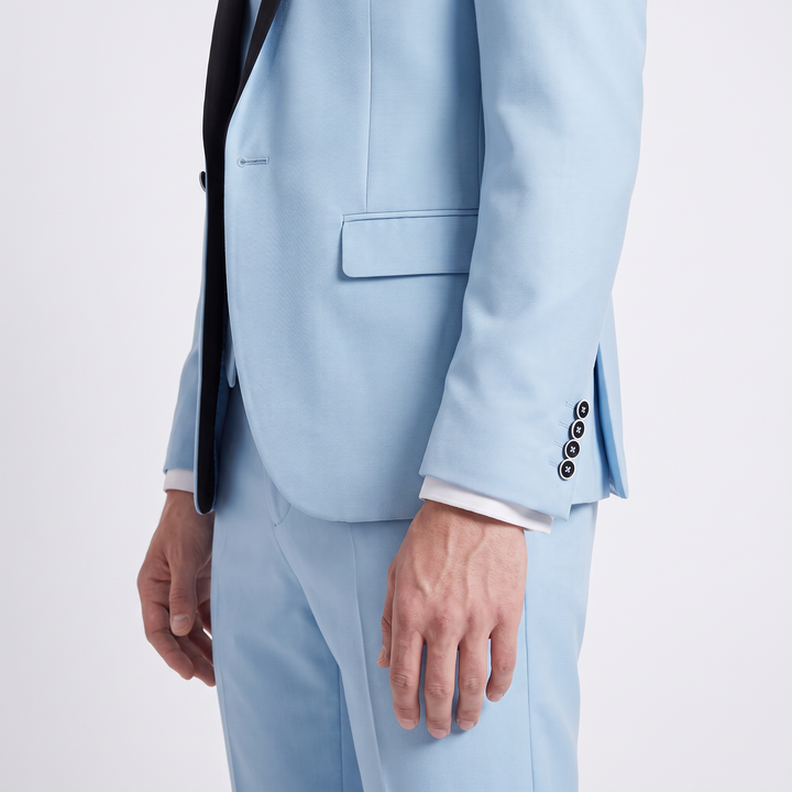 Menseventwear Fashion 3 Pieces Mens Suit Flat Shawl Lapel Suits (Blazer+vest+Pants)