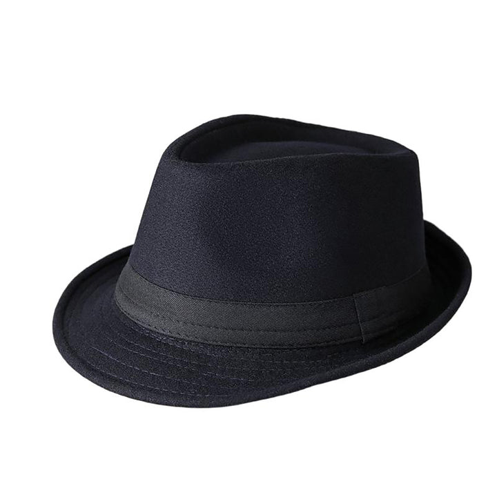 Menseventwear Retro Hat Man Literary Fashion Thick Tweed Casual Fedora