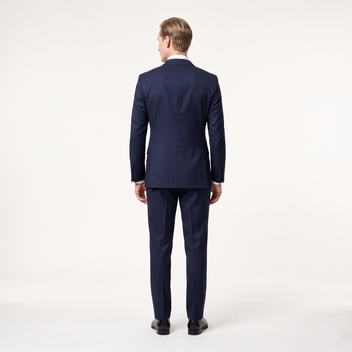 Menseventwear Formal 2 Pieces Mens Suit Flat Notch Lapel Suits For Business (Blazer+Pants)
