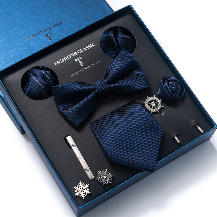 MensEventWear Premium Men’s Patterned Tie and Bow Tie Gift Set