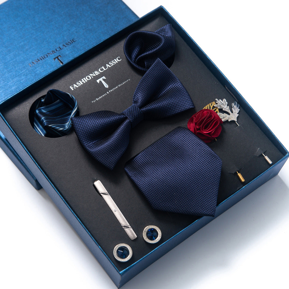 MensEventWear Premium Men’s Patterned Tie and Bow Tie Gift Set