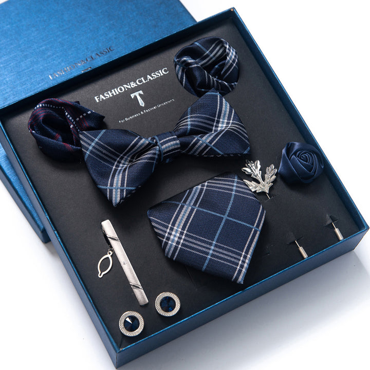 MensEventWear Premium Men’s Patterned Tie and Bow Tie Gift Set