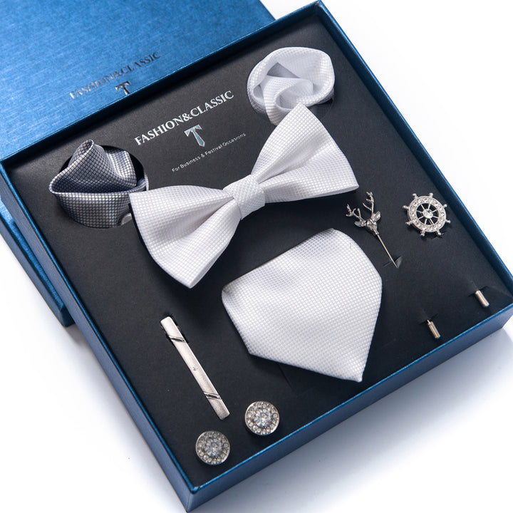 MensEventWear Premium Men’s Patterned Tie and Bow Tie Gift Set