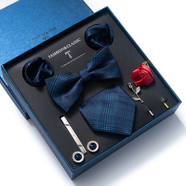 MensEventWear Premium Men’s Patterned Tie and Bow Tie Gift Set