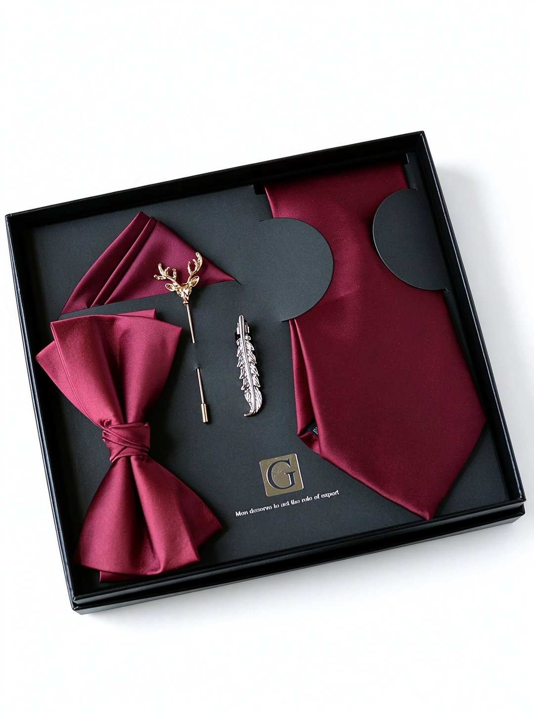 MensEventWear Premium Men’s Patterned Tie and Bow Tie Gift Set For Business