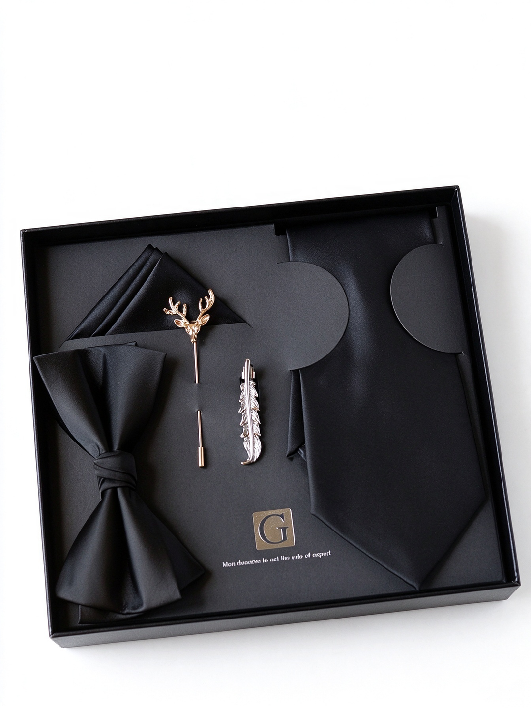 MensEventWear Premium Men’s Patterned Tie and Bow Tie Gift Set For Business