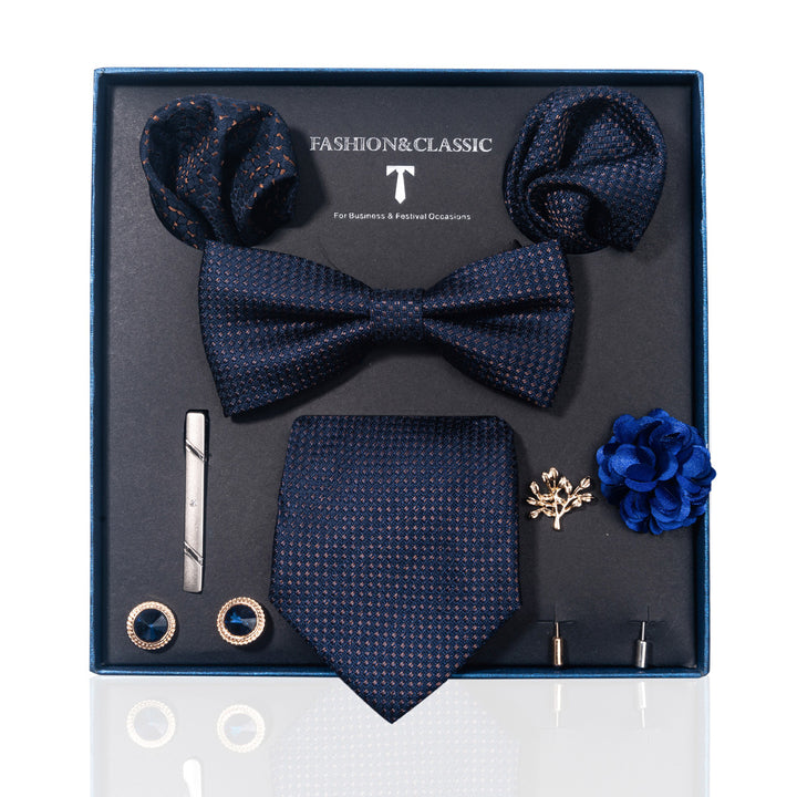 MensEventWear Premium Men’s Patterned Tie and Bow Tie Gift Set For Business