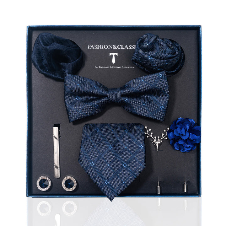 MensEventWear Premium Men’s Patterned Tie and Bow Tie Gift Set For Business