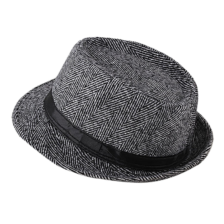 Menseventwear Retro Hat Man Literary Fashion Flannel Plaid Casual Fedora
