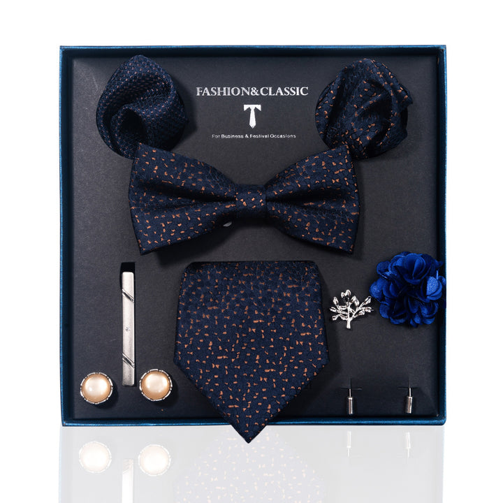 MensEventWear Premium Men’s Patterned Tie and Bow Tie Gift Set For Business