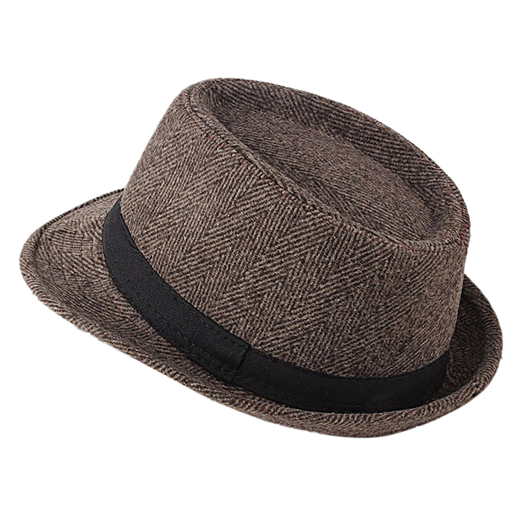 Menseventwear Retro Hat Man Literary Fashion Flannel Plaid Casual Fedora