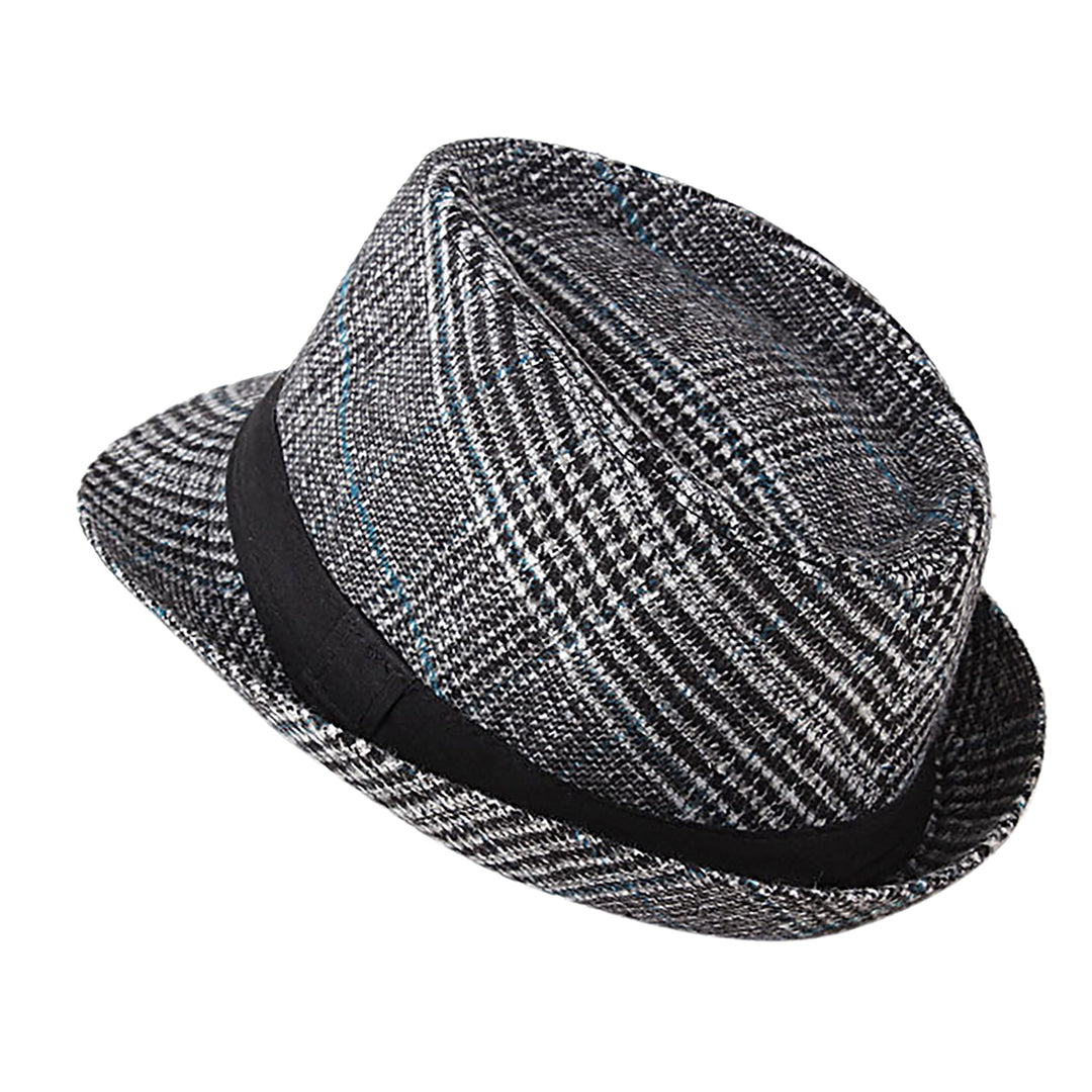 Menseventwear Retro Hat Man Literary Fashion Flannel Plaid Casual Fedora