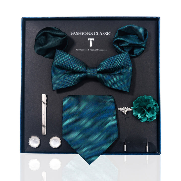 MensEventWear Premium Men’s Patterned Tie and Bow Tie Gift Set For Business