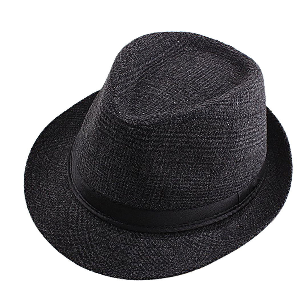 Menseventwear Retro Hat Man Literary Fashion Flannel Plaid Casual Fedora