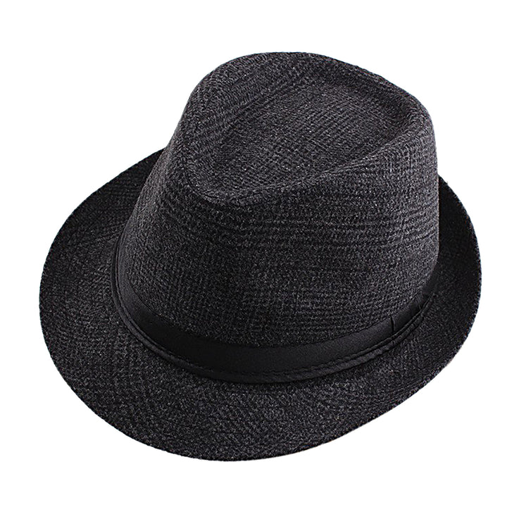 Menseventwear Retro Hat Man Literary Fashion Flannel Plaid Casual Fedora