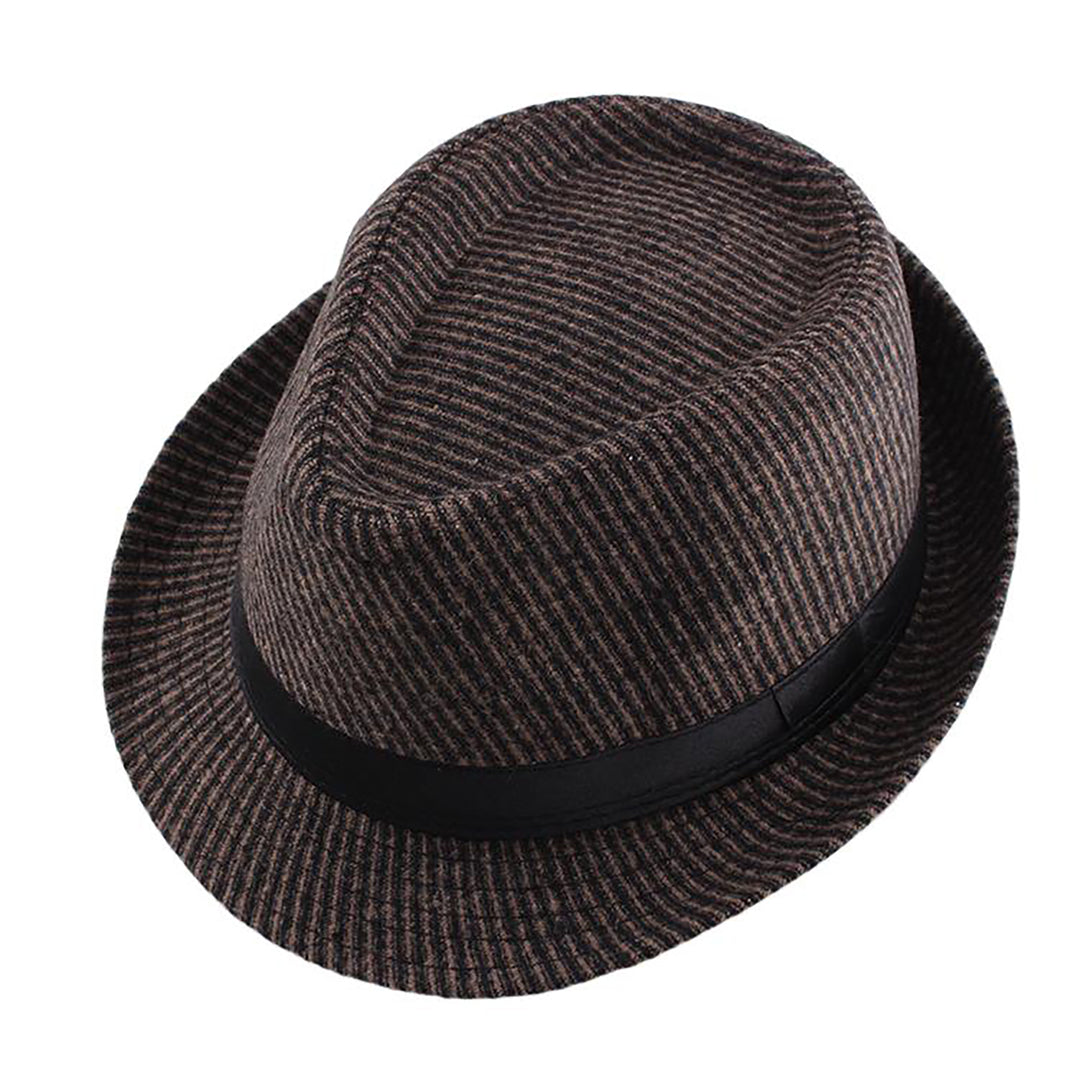 Menseventwear Retro Hat Man Literary Fashion Flannel Plaid Casual Fedora