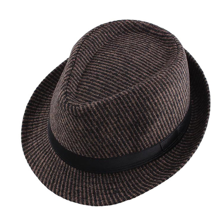 Menseventwear Retro Hat Man Literary Fashion Flannel Plaid Casual Fedora