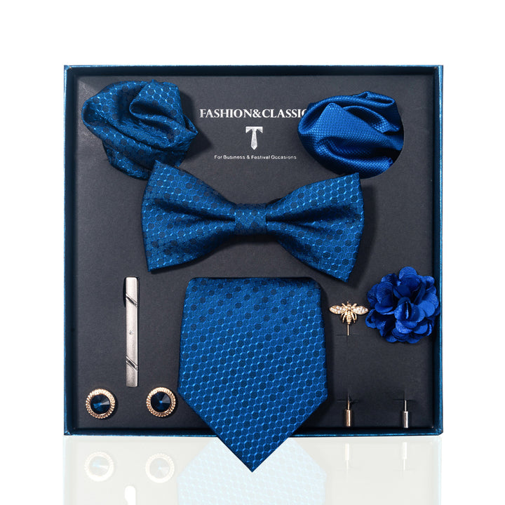 MensEventWear Premium Men’s Patterned Tie and Bow Tie Gift Set For Business