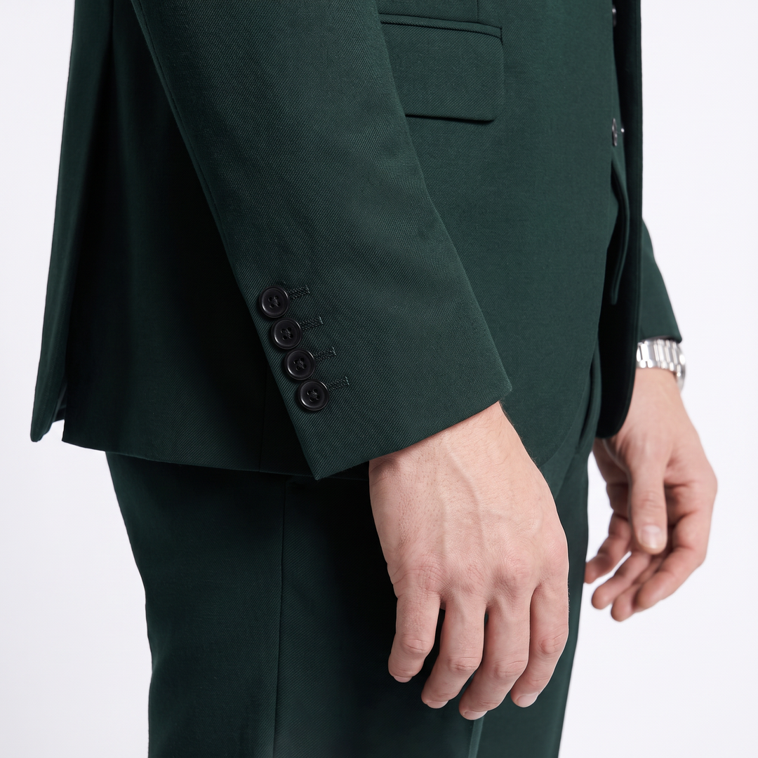 Menseventwear Formal Mens Suit 3 Pieces Peak Lapel Blazer For Wedding (Blazer+vest+Pants)