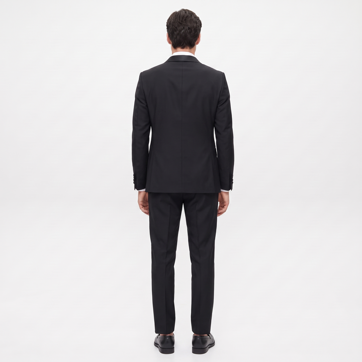 Menseventwear Formal 3 Pieces Mens Suit Flat Shawl Lapel Tuxedos For Party (Blazer+vest+Pants)