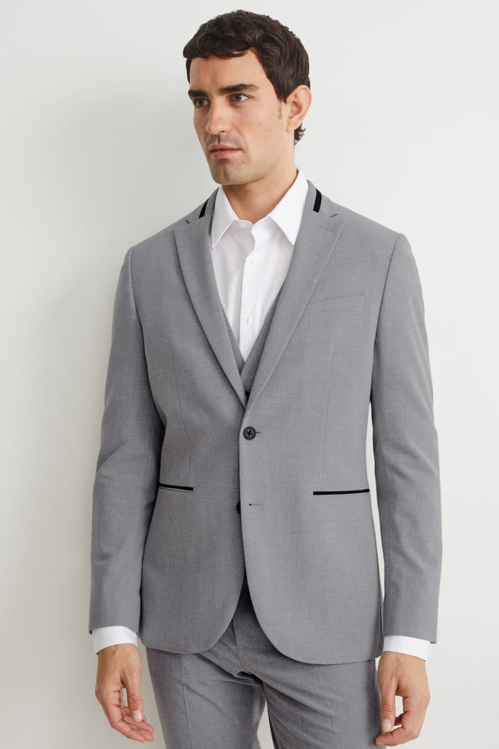 Business Men's 3 Pieces Flat Notch Lapel Tuxedos For Party (Blazer+vest+Pants) mens event wear