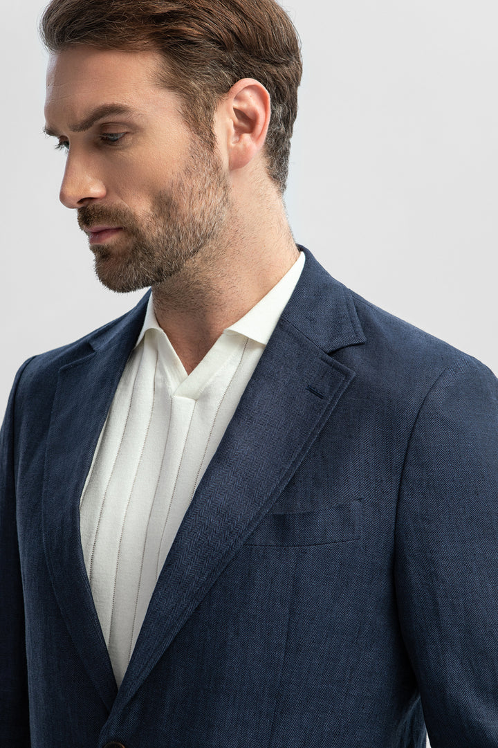 Casual 2 Piece Men's Suit Flat Linen Notch Lapel Tuxedos (Blazer+Shorts) mens event wear