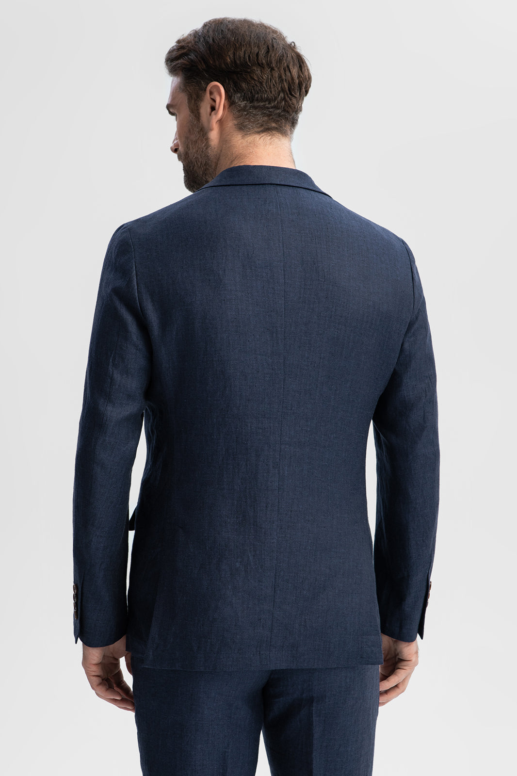 Casual 2 Piece Men's Suit Flat Linen Notch Lapel Tuxedos (Blazer+Shorts) mens event wear