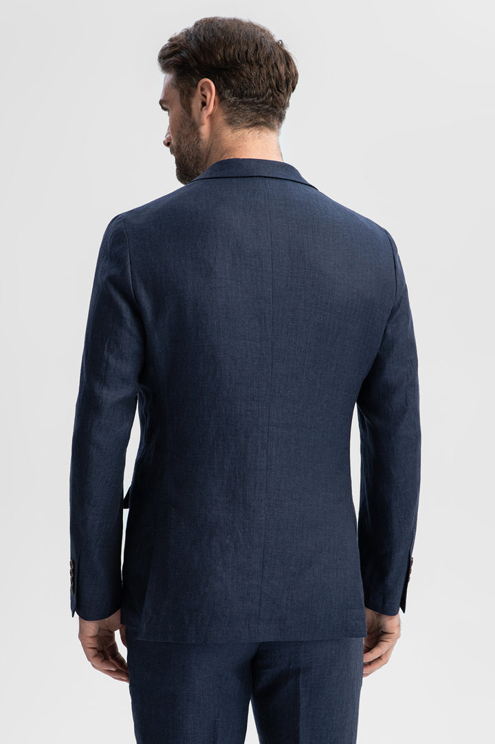 Casual 2 Piece Men's Suit Flat Linen Notch Lapel Tuxedos (Blazer+Shorts) mens event wear