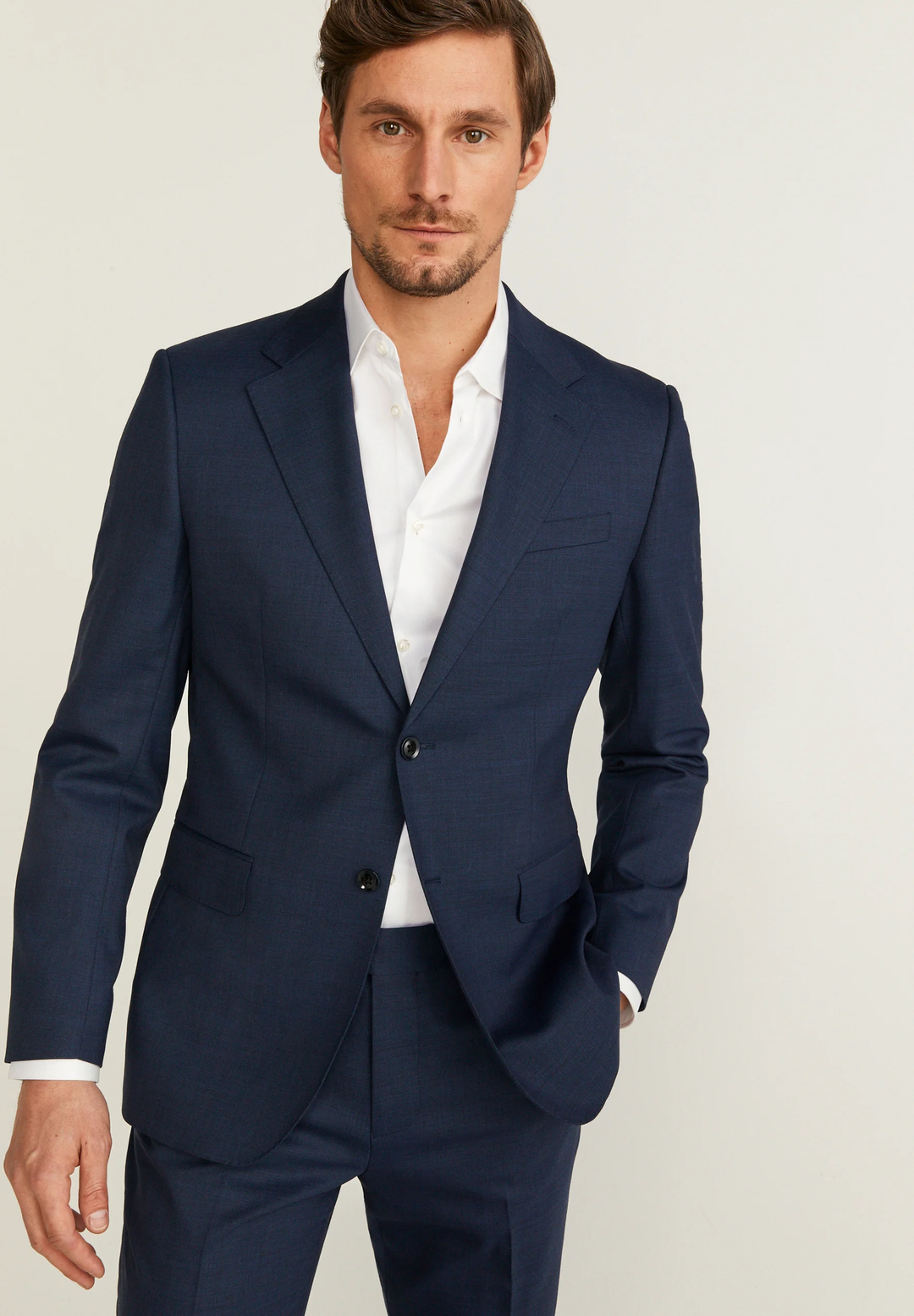 Casual 2 Piece Men's Suit Flat Notched Wedding Lapel (Blazer + Pants) mens event wear