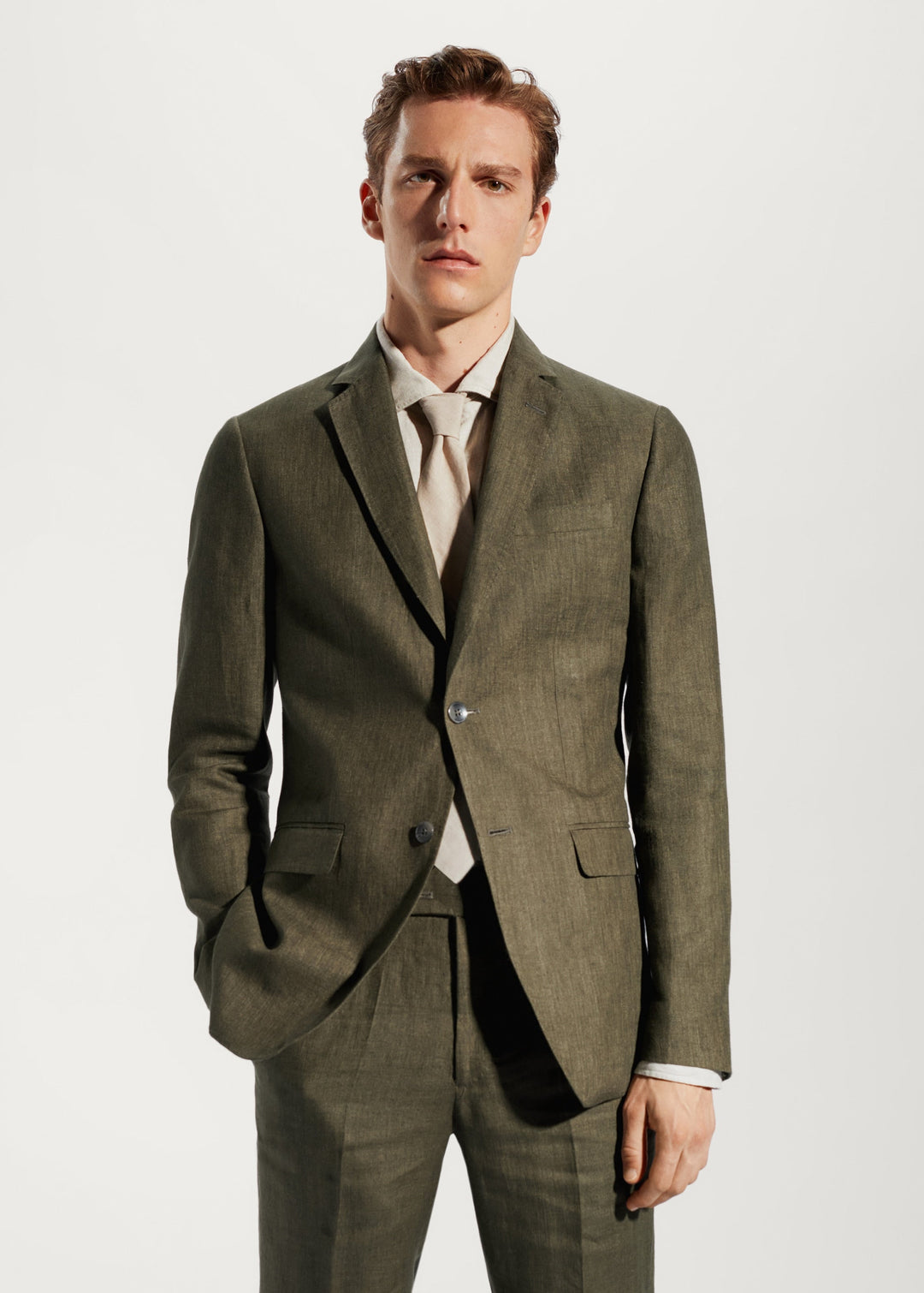 Casual 2 Piece Men's Suit Flat Notched Wedding Lapel (Blazer + Pants) mens event wear