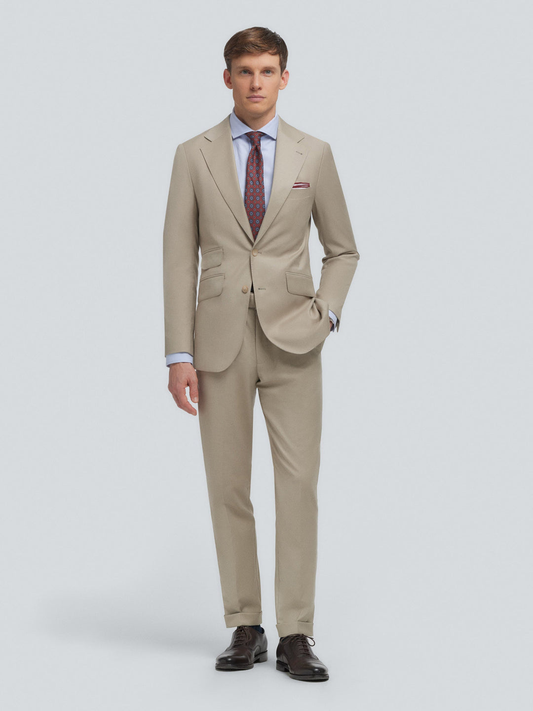 Casual 2 Piece Men's Suit Flat Notched Wedding Lapel (Blazer + Pants) mens event wear