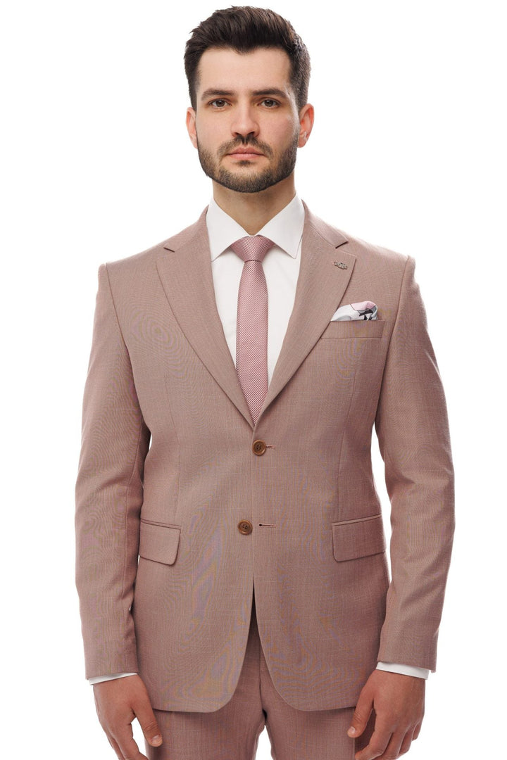 Casual 2 Piece Men's Suit Flat Notched Wedding Lapel (Blazer + Pants) mens event wear