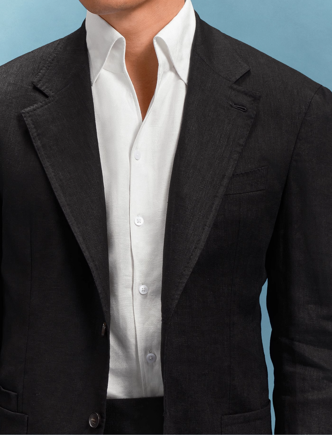 Casual 2 Pieces Mens Suit Flat Linen Notch Lapel Suit (Blazer + Pants) mens event wear