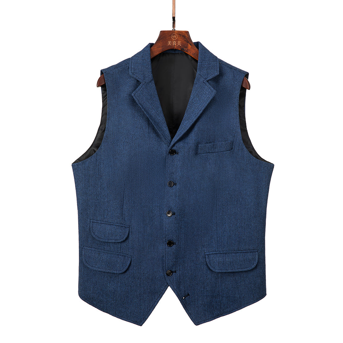 herringbone vest – mens event wear