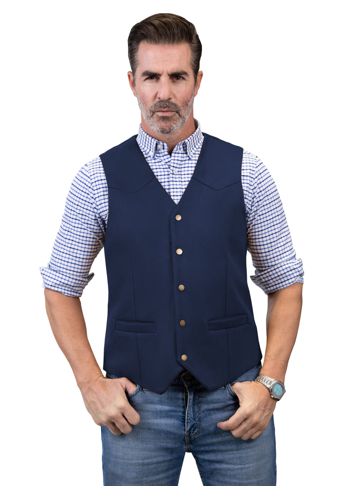 Casual Men's Fashion Suede V Neck Waistcoat Denim Jacket mens event wear