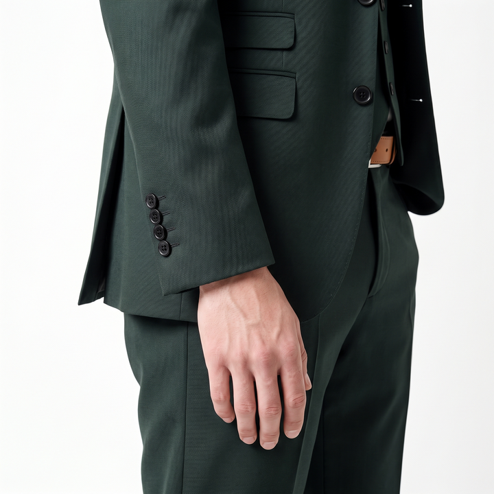Menseventwear Fashion 3 Pieces Mens Suit Flat Notch Lapel Suits For Wedding (Blazer+vest+Pants)