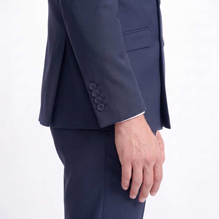 Menseventwear Formal 2 Pieces Mens Suit Flat Peak Lapel Set (Blazer+Pants)