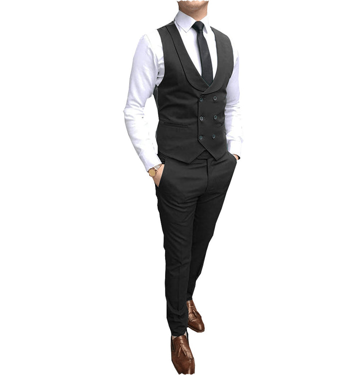 Double Breasted Formal 2 pieces Mens Suit For Wedding (Vest+Pants) mens event wear