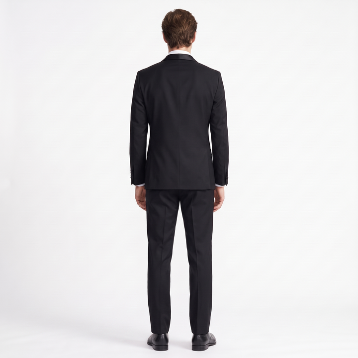 Menseventwear Fashion 2 Pieces Mens Suit Flat Shawl Lapel Tuxedos For Party (Blazer+Pants)
