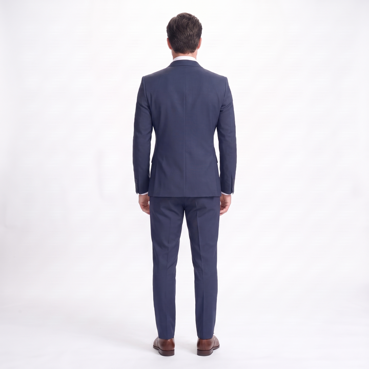 Menseventwear Formal 2 Pieces Mens Suit Flat Peak Lapel Set (Blazer+Pants)