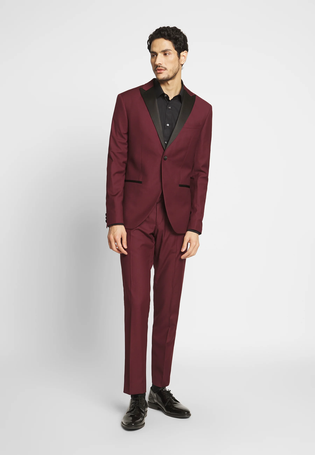 Fashion 2 Piece Men's Suit Flat Notched Wedding Lapel (Blazer + Pants) mens event wear