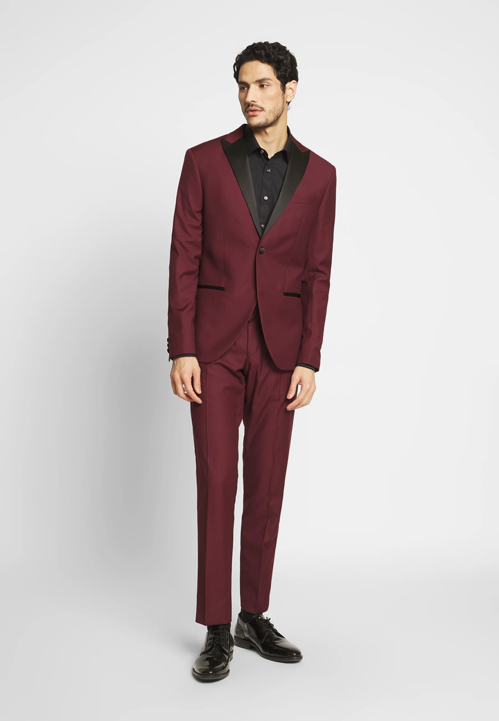 Fashion 2 Piece Men's Suit Flat Notched Wedding Lapel (Blazer + Pants) mens event wear