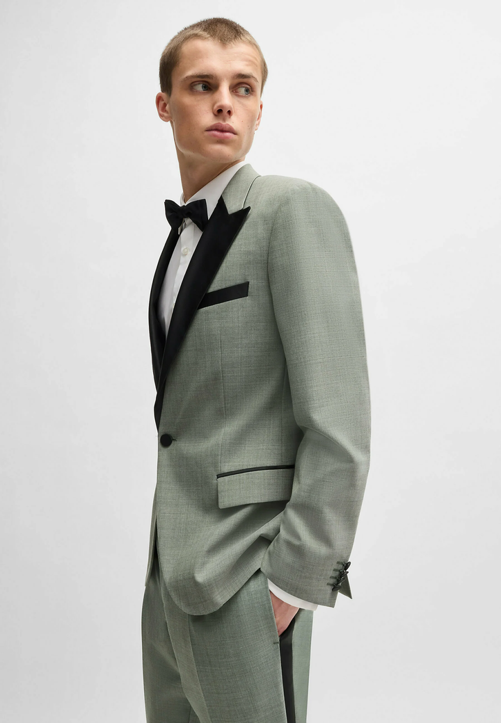 Fashion 2 Piece Men's Suit Flat Peak Lapel For Wedding (Blazer + Pants) mens event wear