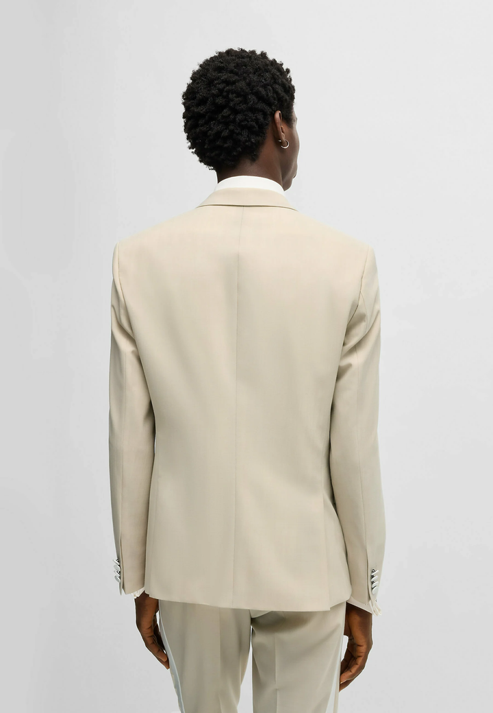 Fashion 2 Piece Men's Suit Flat Peak Lapel For Wedding (Blazer + Pants) mens event wear