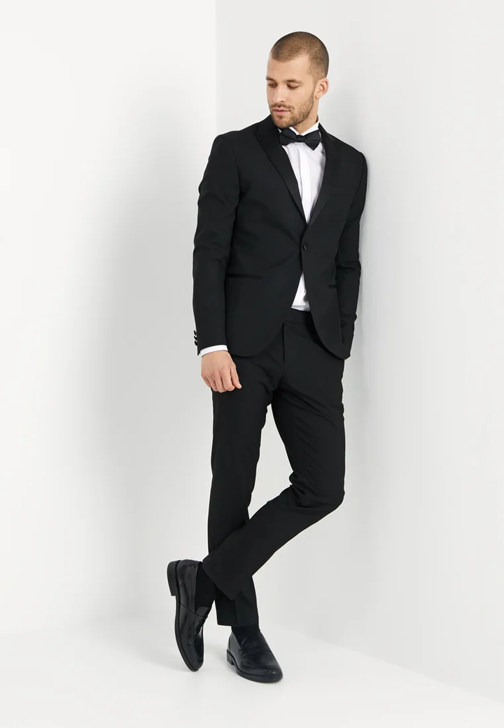 Fashion 2 Piece Men's Suit Flat Peak Lapel For Wedding (Blazer + Pants) mens event wear