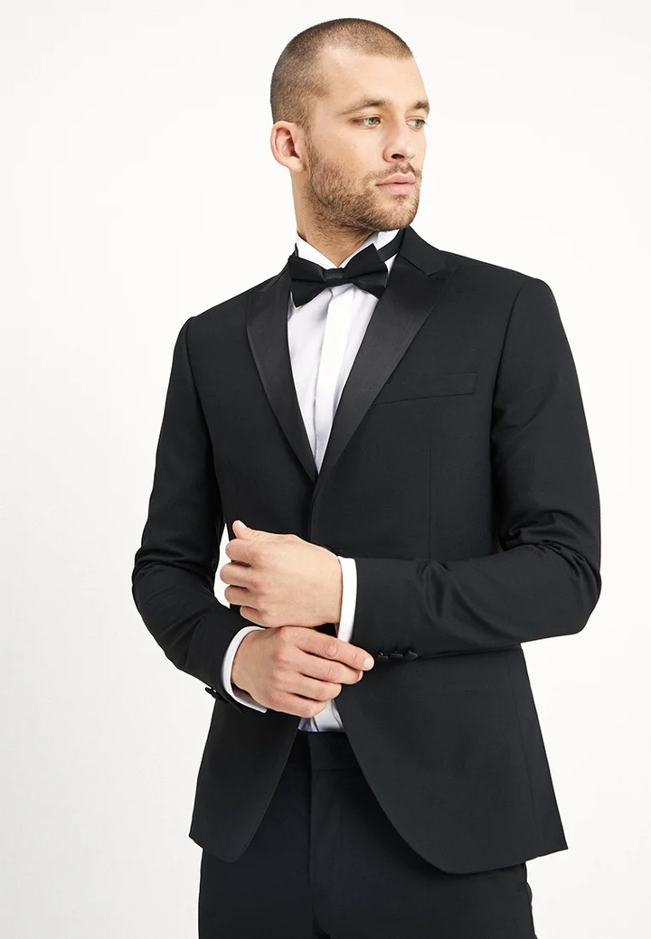 Fashion 2 Piece Men's Suit Flat Peak Lapel For Wedding (Blazer + Pants) mens event wear